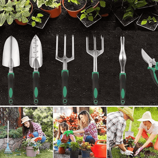 Täydellinen ammattimainen puutarhanhoitopakkaus - 11 työkalua